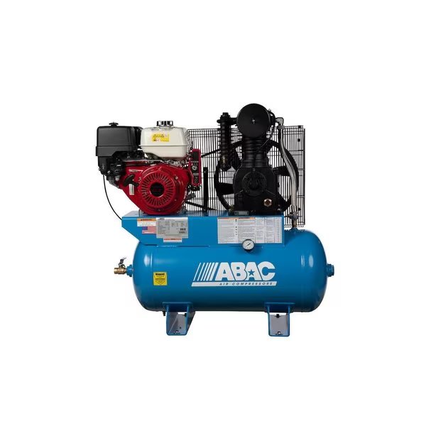 AB13-30GH 13 HP Honda Two Stage Gasoline Driven 30 Gallon Service Truck Air Compressor, Abac, Mfr#: ABC13-30GH